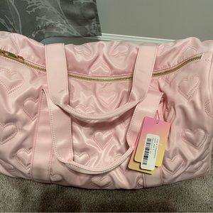 Stoney Clover Lane X Target / NWT Pink Quilted Heart Duffle Bag